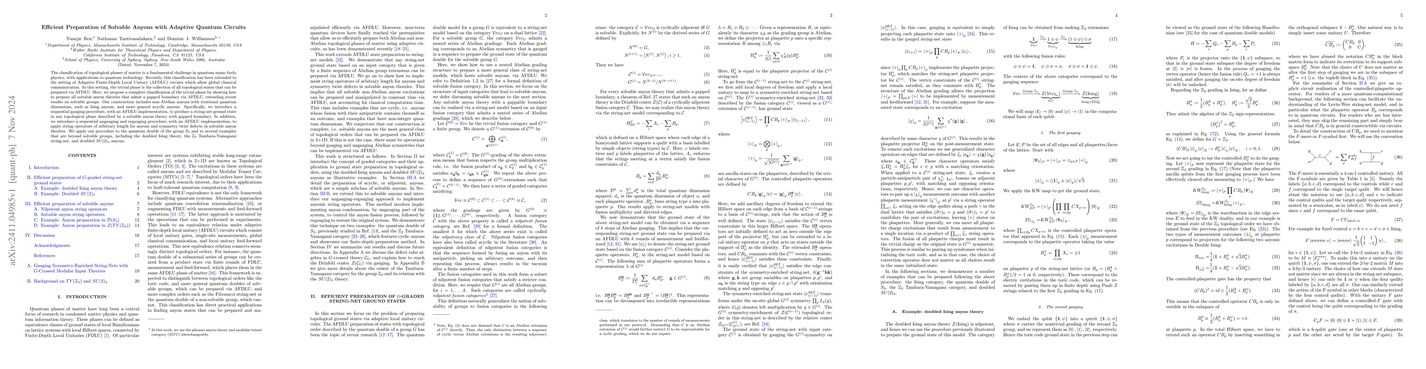 Thumbnail for Efficient Preparation of Solvable Anyons with Adaptive Quantum Circuits