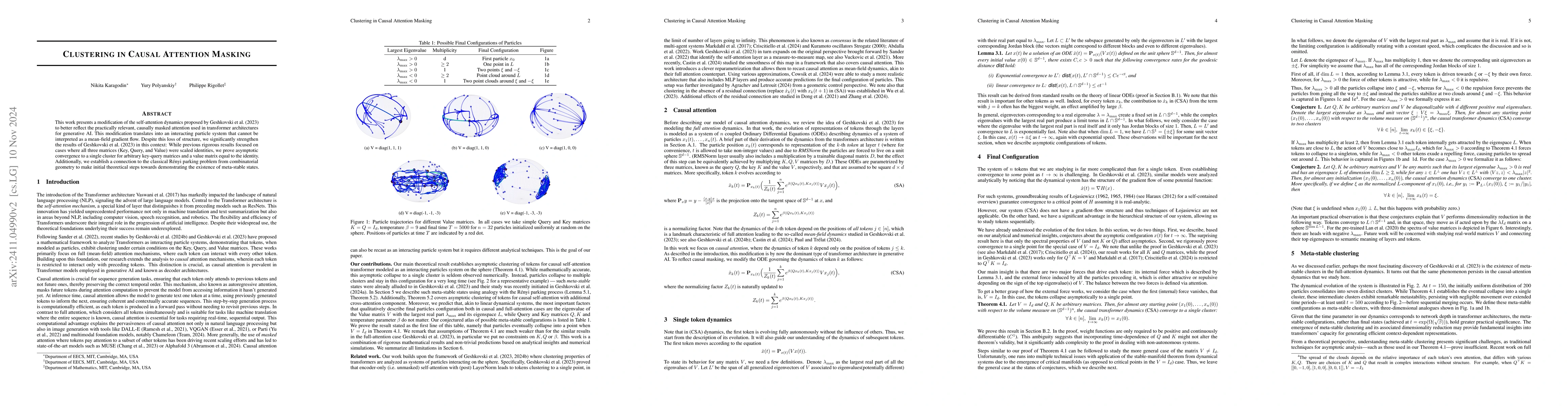 Thumbnail for Clustering in Causal Attention Masking