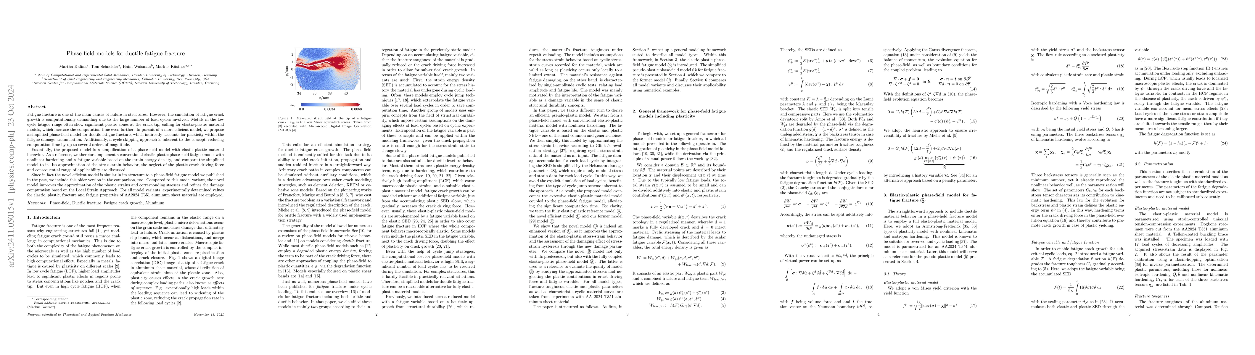 Thumbnail for Phase-field models for ductile fatigue fracture