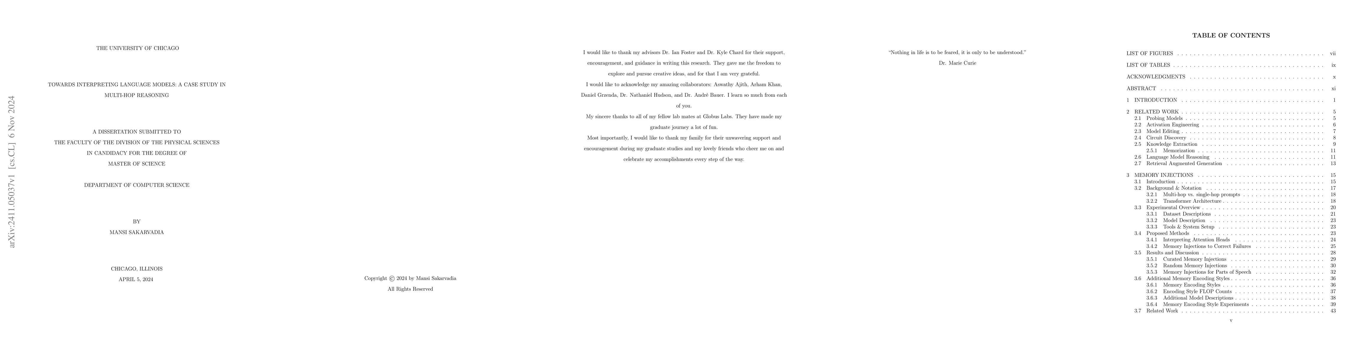 Thumbnail for Towards Interpreting Language Models: A Case Study in Multi-Hop
  Reasoning