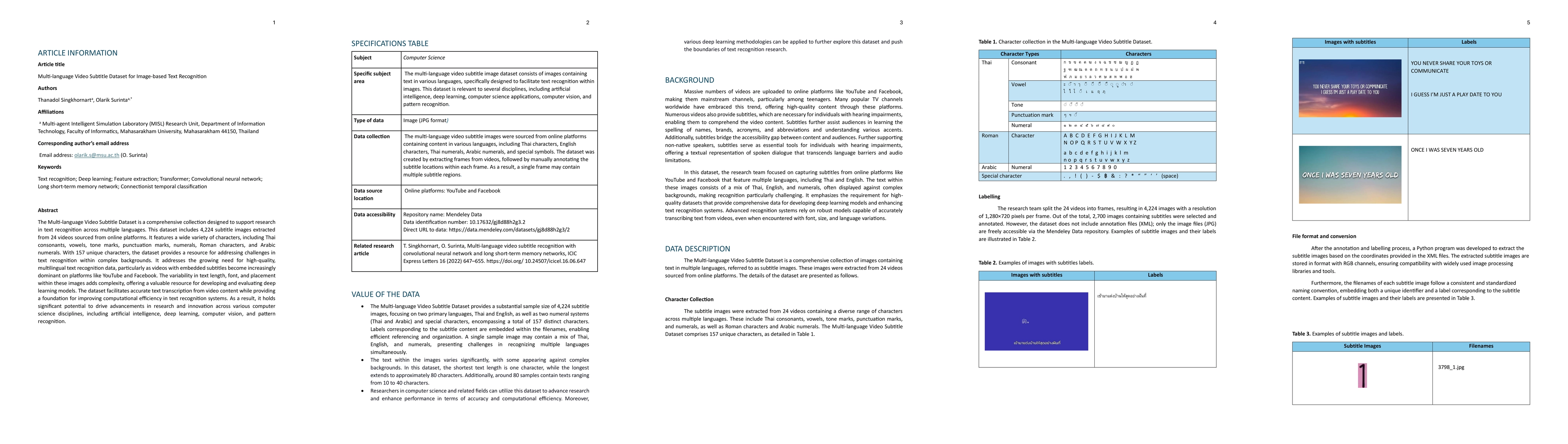 Thumbnail for Multi-language Video Subtitle Dataset for Image-based Text Recognition
