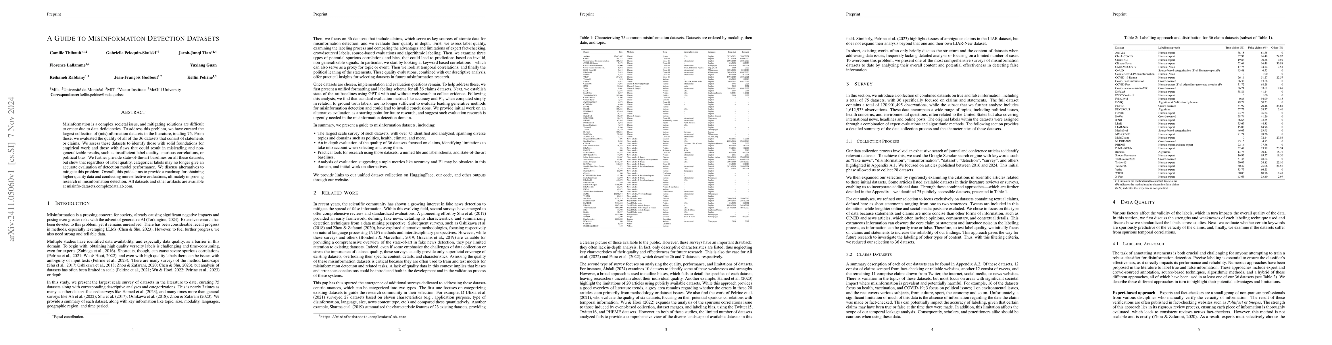 Thumbnail for A Guide to Misinformation Detection Datasets