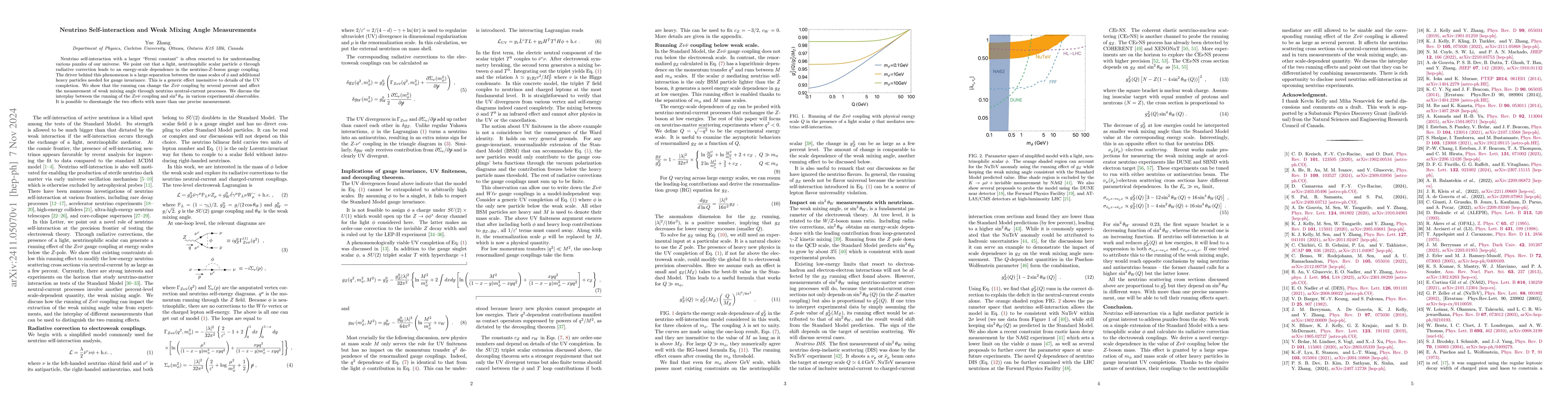 Thumbnail for Neutrino Self-interaction and Weak Mixing Angle Measurements