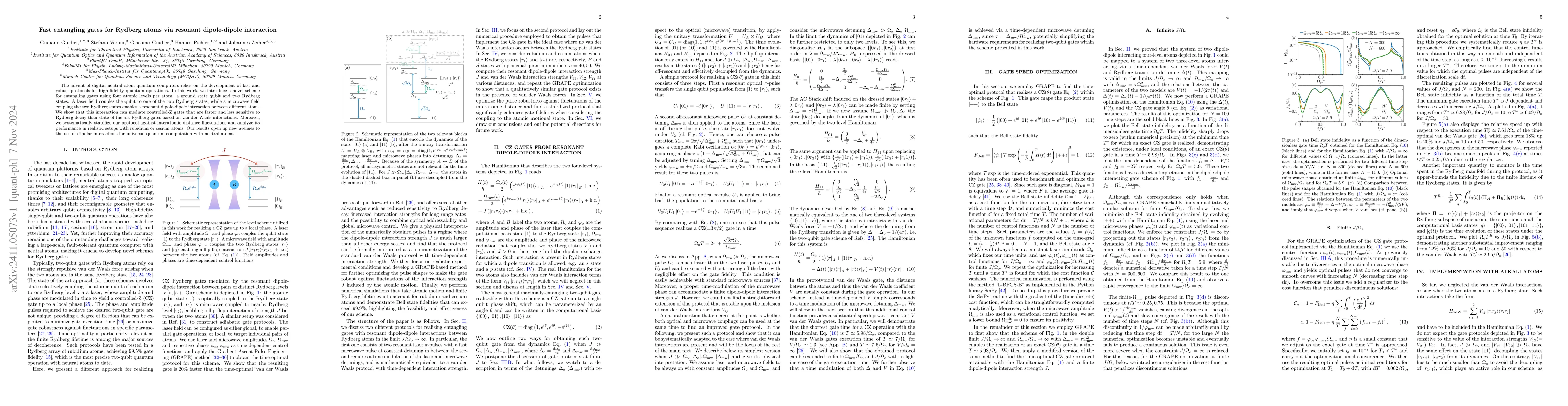 Thumbnail for Fast entangling gates for Rydberg atoms via resonant dipole-dipole
  interaction