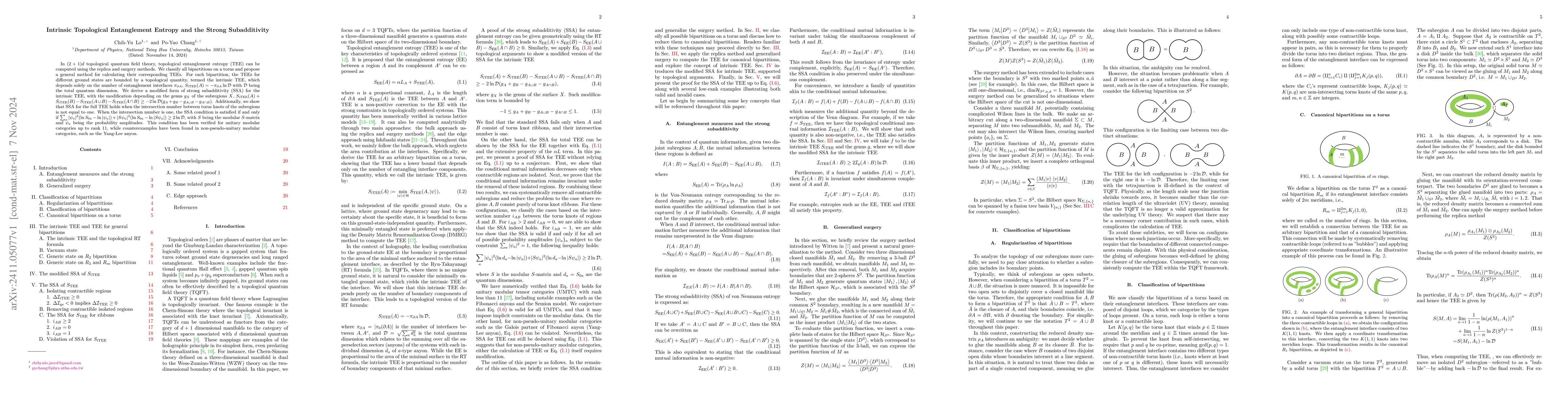 Thumbnail for Intrinsic Topological Entanglement Entropy and the Strong Subadditivity