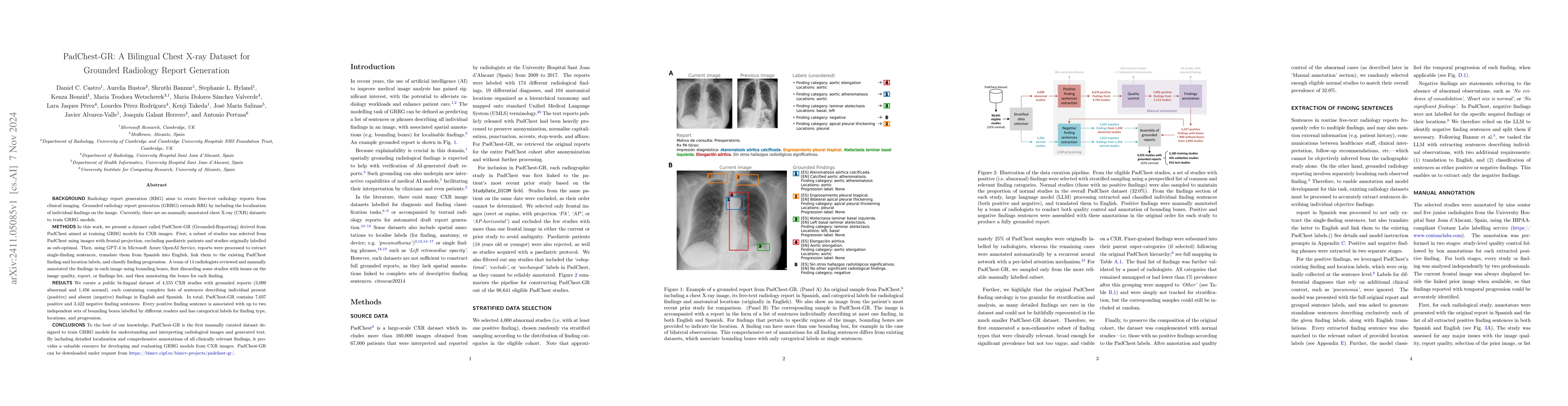Thumbnail for PadChest-GR: A Bilingual Chest X-ray Dataset for Grounded Radiology
  Report Generation