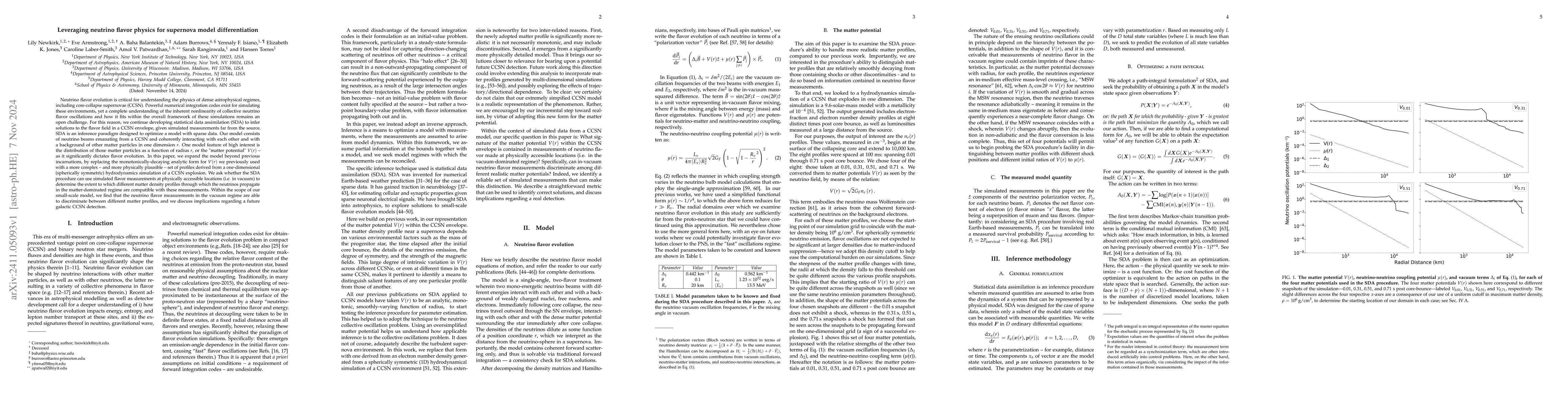 Thumbnail for Leveraging neutrino flavor physics for supernova model differentiation