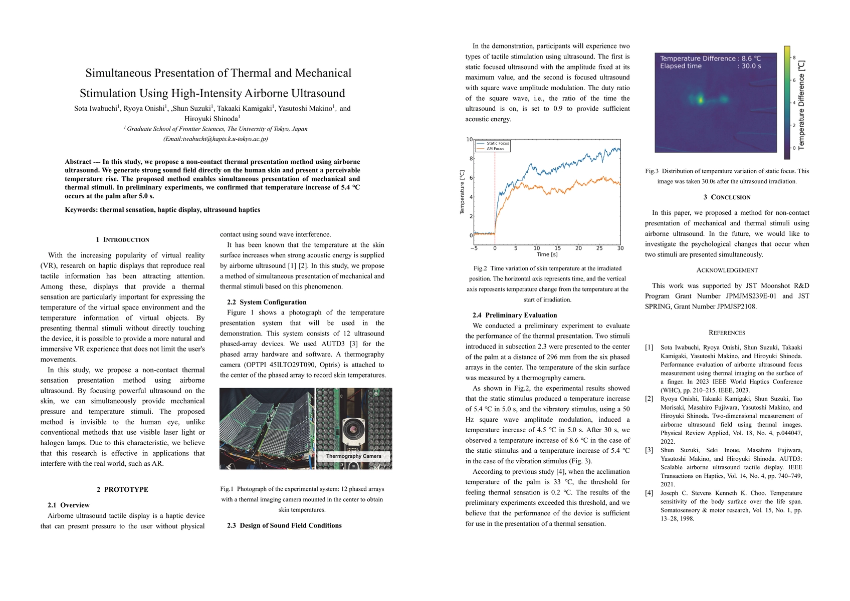Thumbnail for Simultaneous Presentation of Thermal and Mechanical Stimulation Using
  High-Intensity Airborne Ultrasound