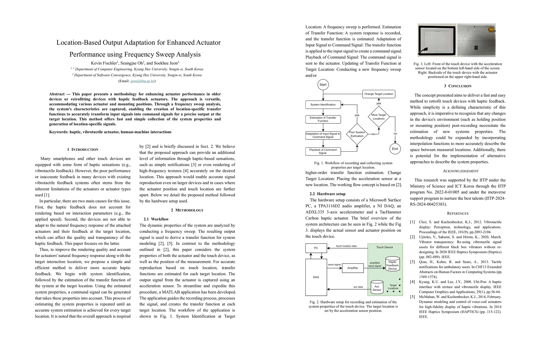 Thumbnail for Location-Based Output Adaptation for Enhanced Actuator Performance using
  Frequency Sweep Analysis