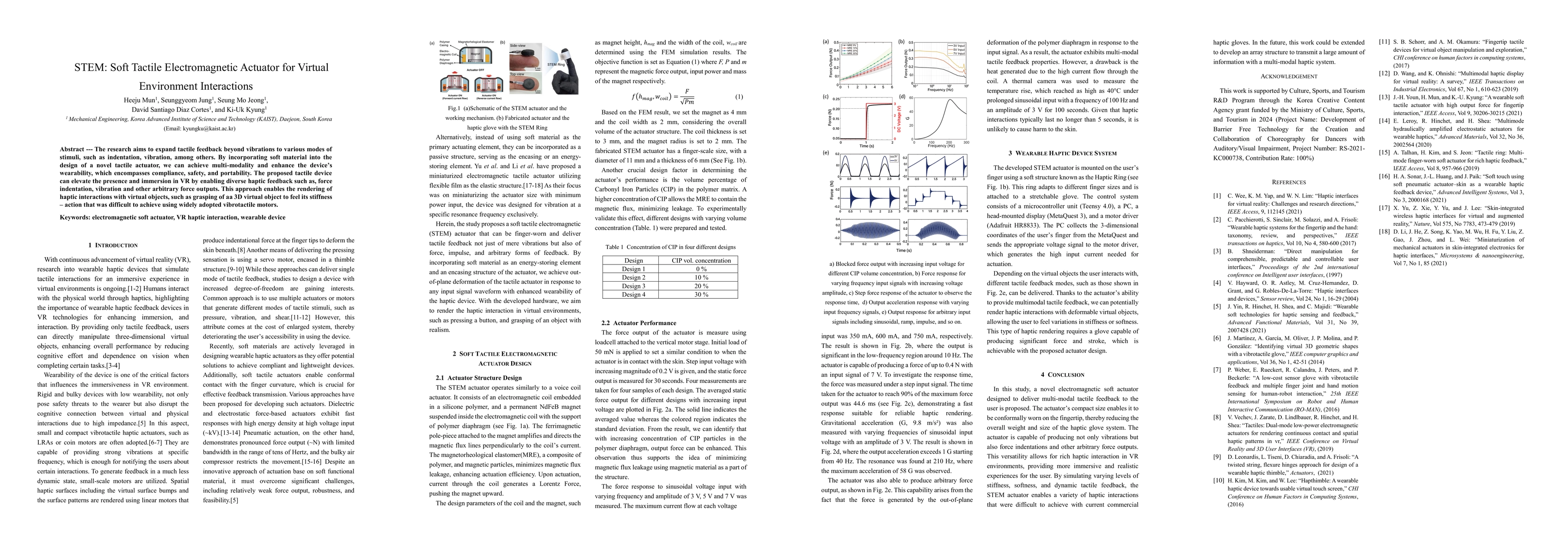 Thumbnail for STEM: Soft Tactile Electromagnetic Actuator for Virtual Environment
  Interactions