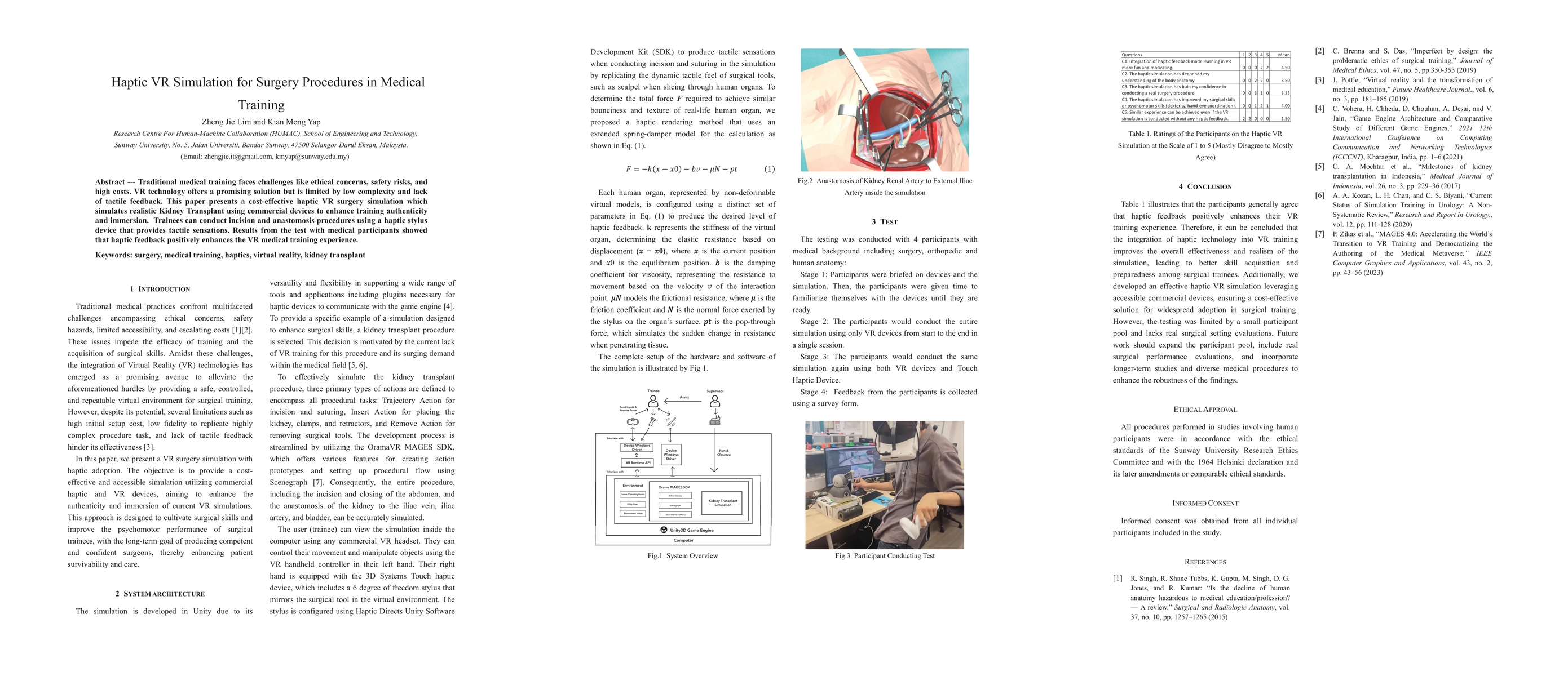 Thumbnail for Haptic VR Simulation for Surgery Procedures in Medical Training