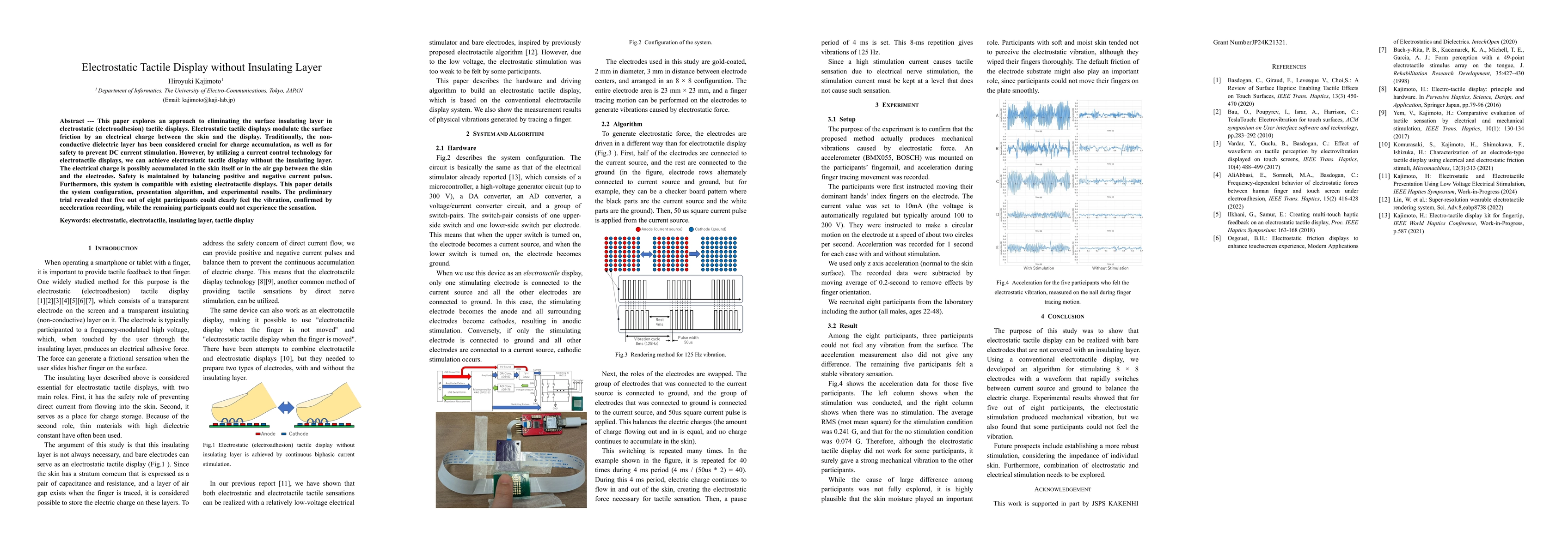Thumbnail for Electrostatic Tactile Display without Insulating Layer