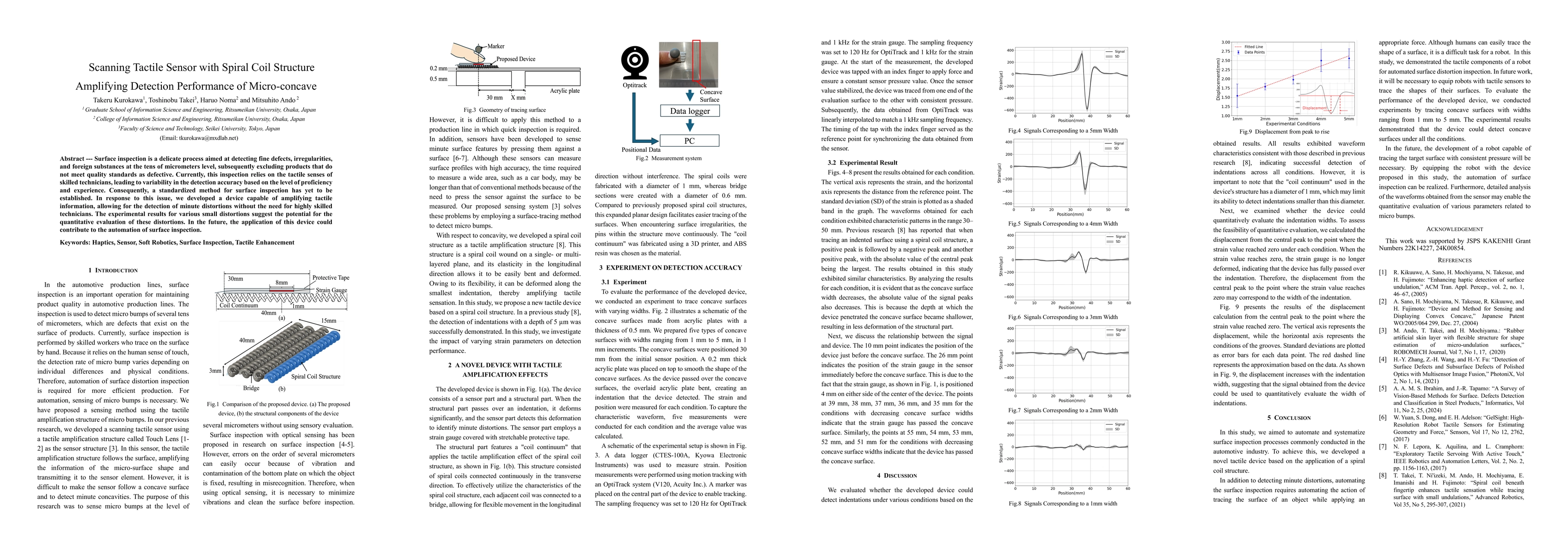 Thumbnail for Scanning Tactile Sensor with Spiral Coil Structure Amplifying Detection
  Performance of Micro-concave