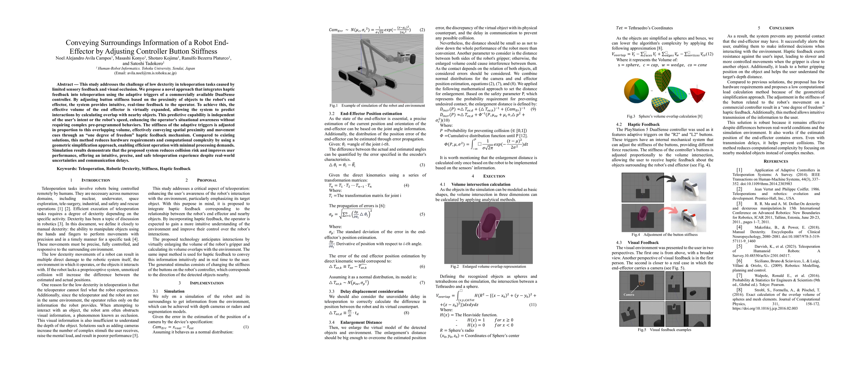 Thumbnail for Conveying Surroundings Information of a Robot End-Effector by Adjusting
  Controller Button Stiffness