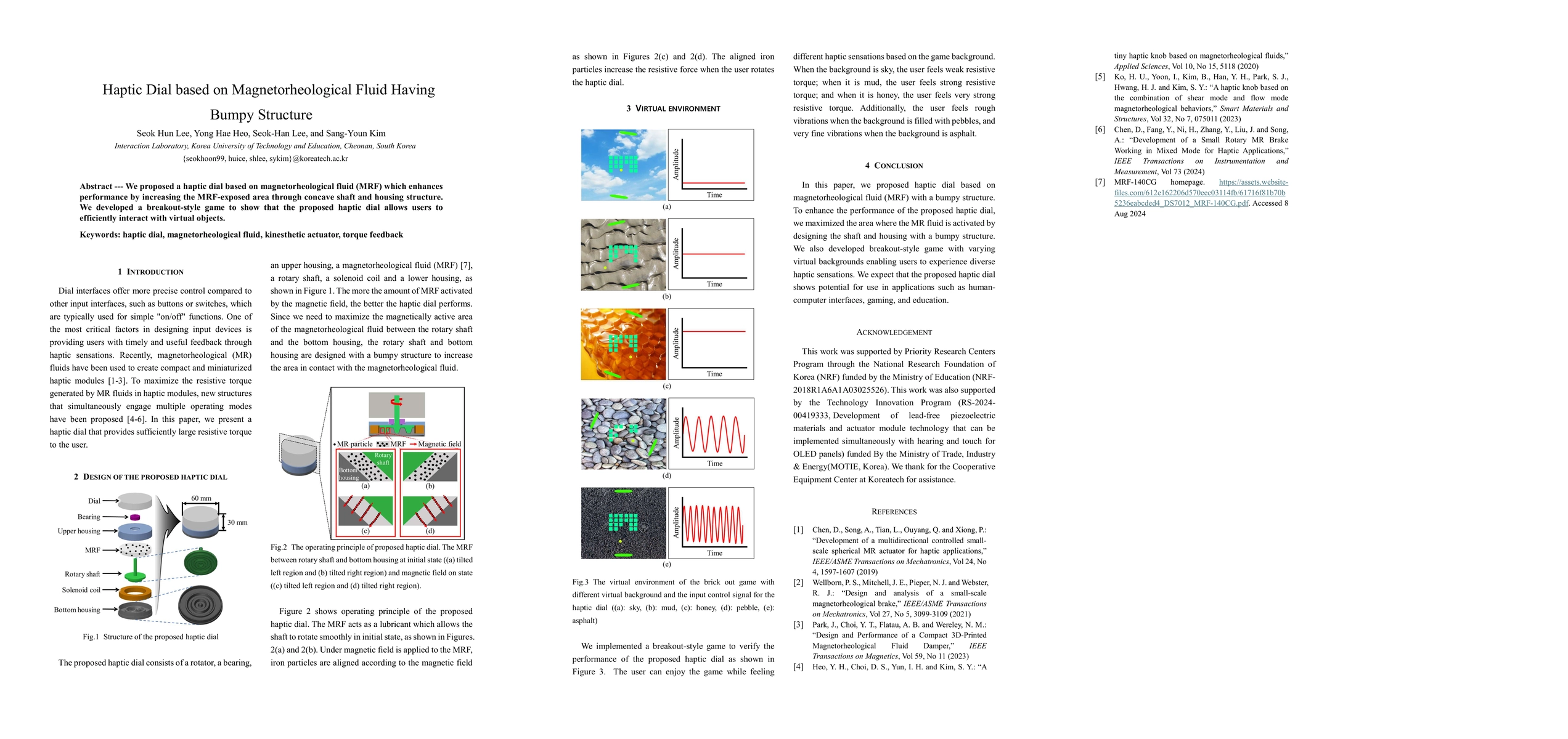 Thumbnail for Haptic Dial based on Magnetorheological Fluid Having Bumpy Structure