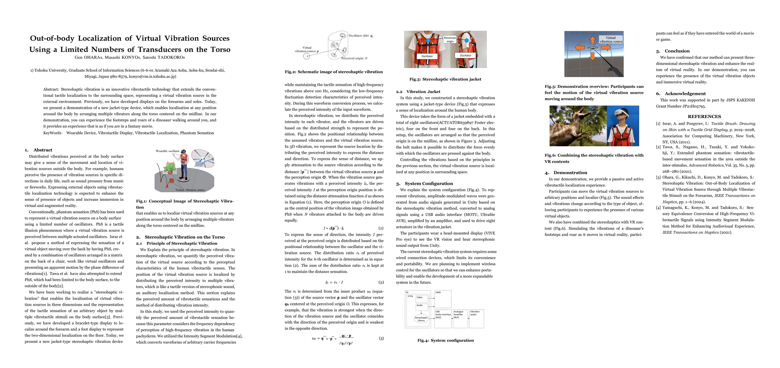 Thumbnail for Out-of-body Localization of Virtual Vibration Sources Using a Limited
  Numbers of Transducers on the Torso