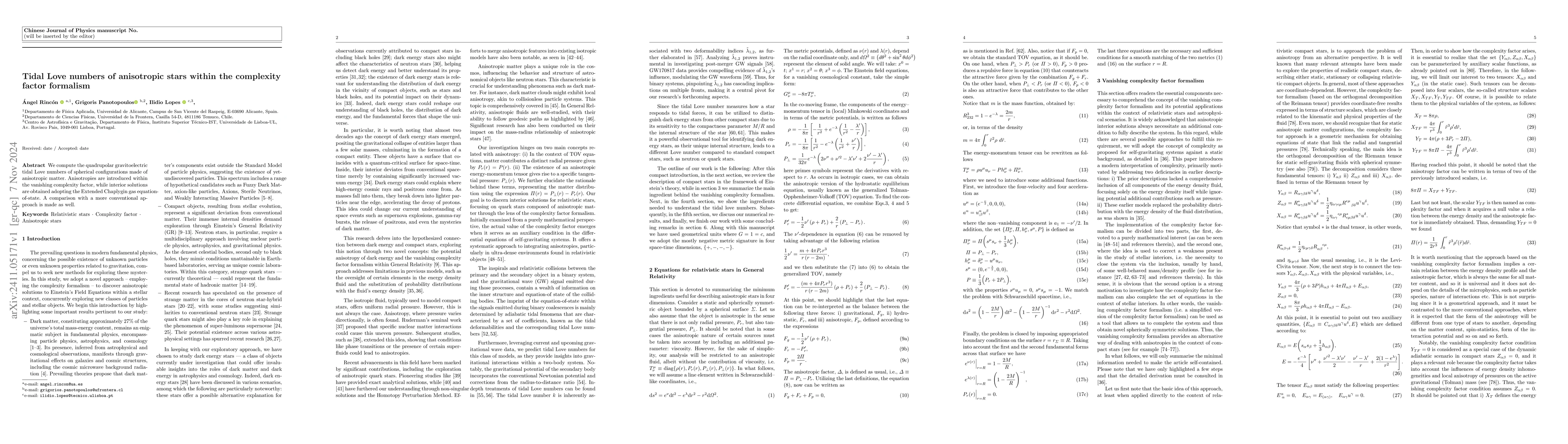 Thumbnail for Tidal Love numbers of anisotropic stars within the complexity factor
  formalism