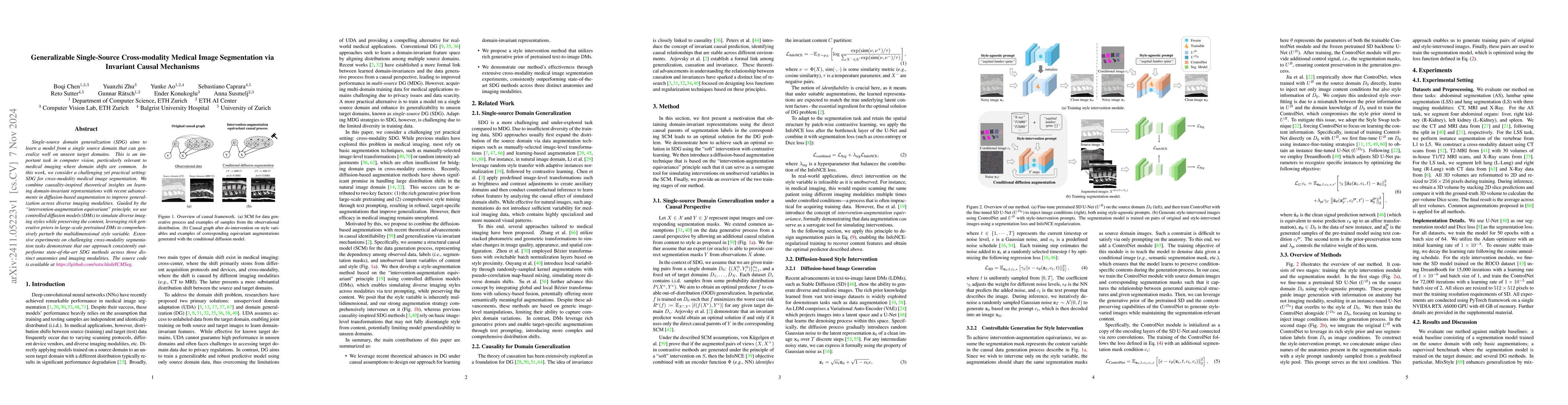 Thumbnail for Generalizable Single-Source Cross-modality Medical Image Segmentation
  via Invariant Causal Mechanisms