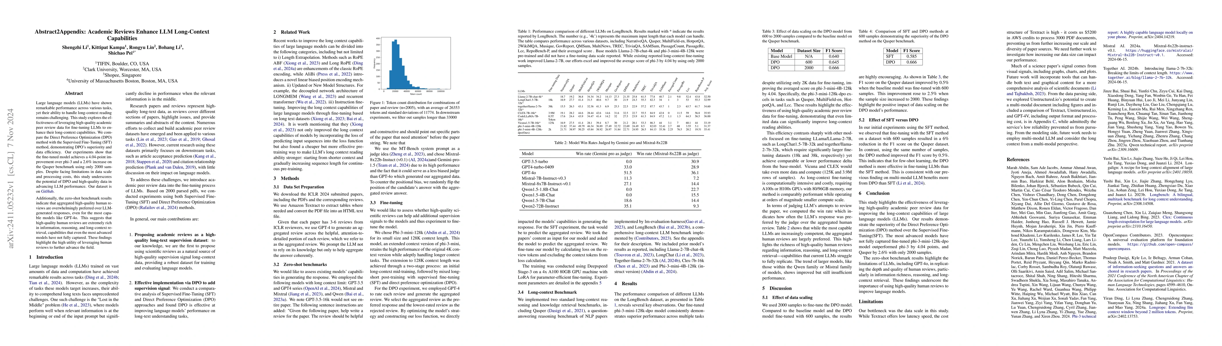 Thumbnail for Abstract2Appendix: Academic Reviews Enhance LLM Long-Context
  Capabilities