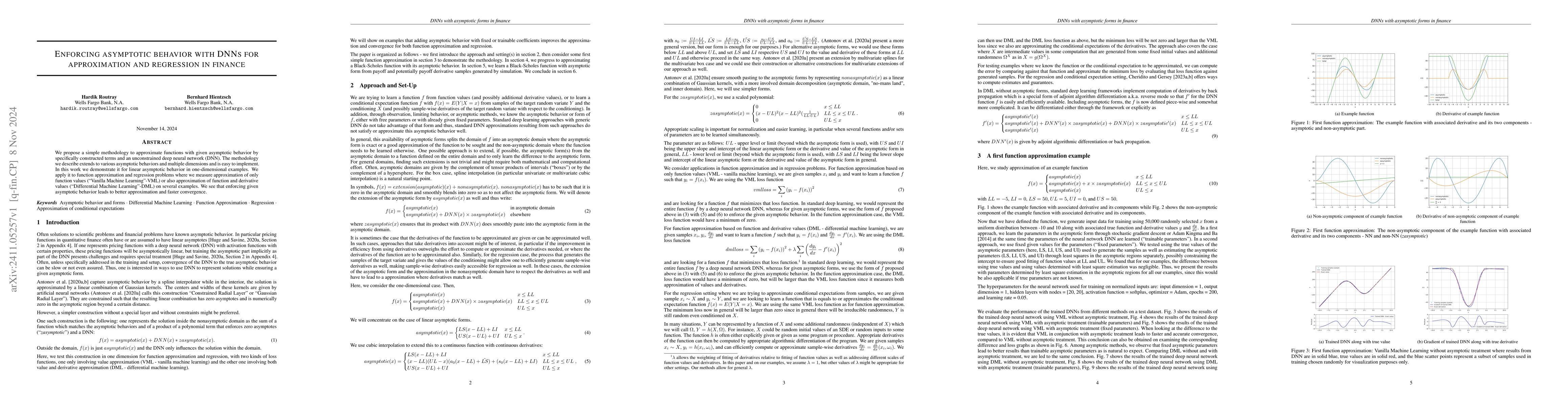 Thumbnail for Enforcing asymptotic behavior with DNNs for approximation and regression
  in finance