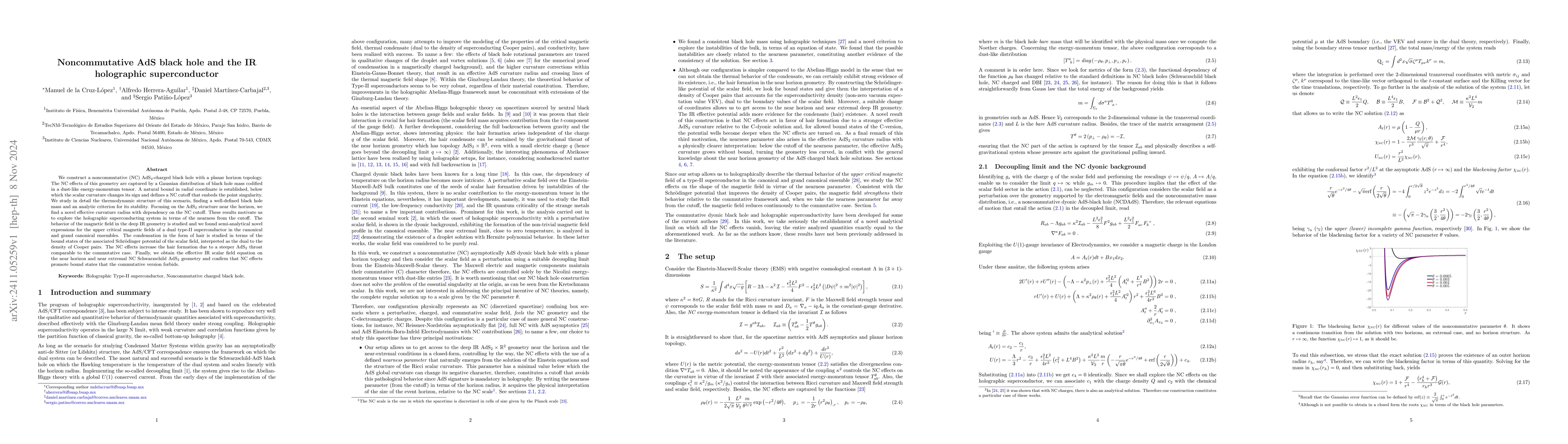 Thumbnail for Noncommutative AdS black hole and the IR holographic superconductor