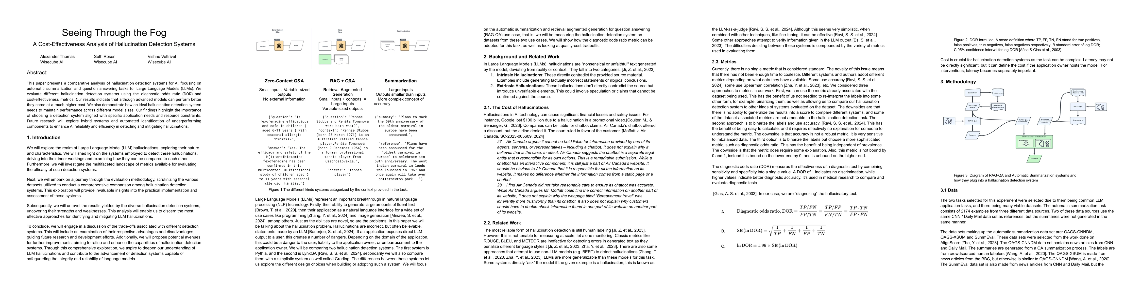 Thumbnail for Seeing Through the Fog: A Cost-Effectiveness Analysis of Hallucination
  Detection Systems