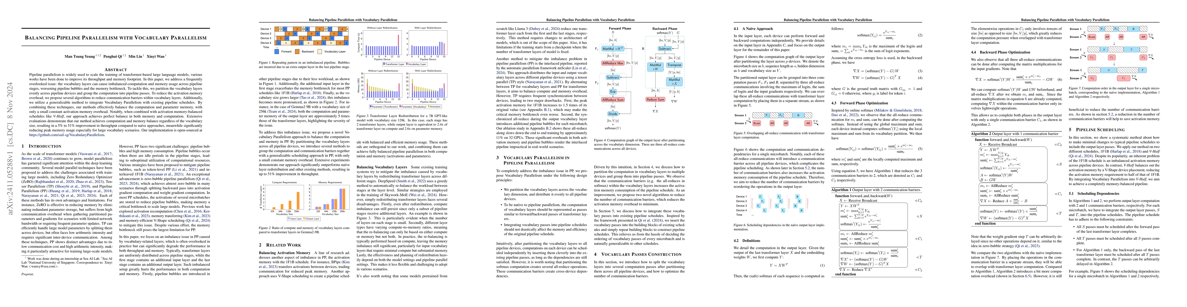Thumbnail for Balancing Pipeline Parallelism with Vocabulary Parallelism