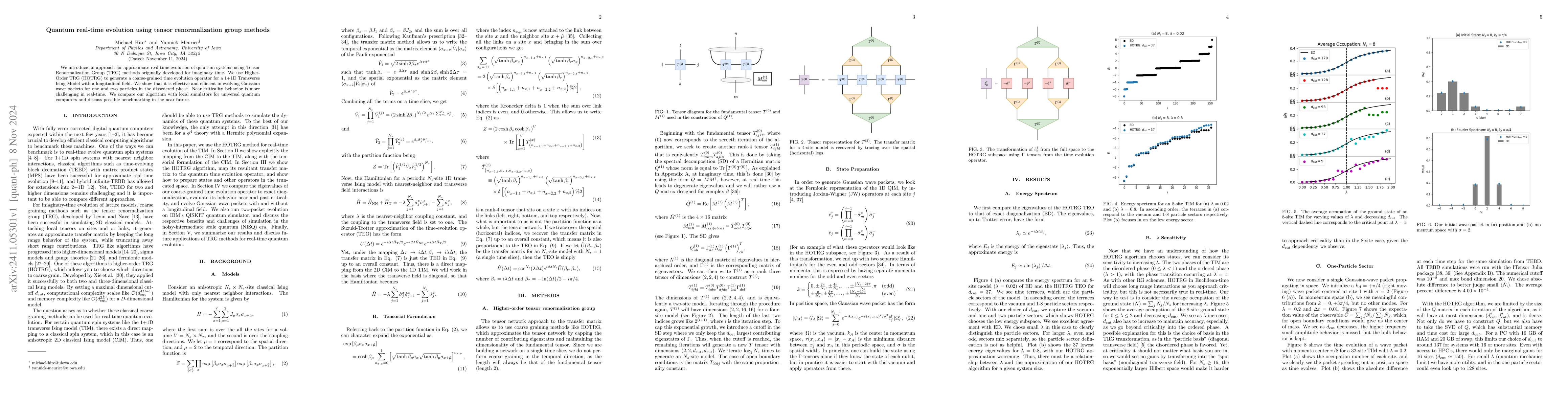Thumbnail for Quantum real-time evolution using tensor renormalization group methods