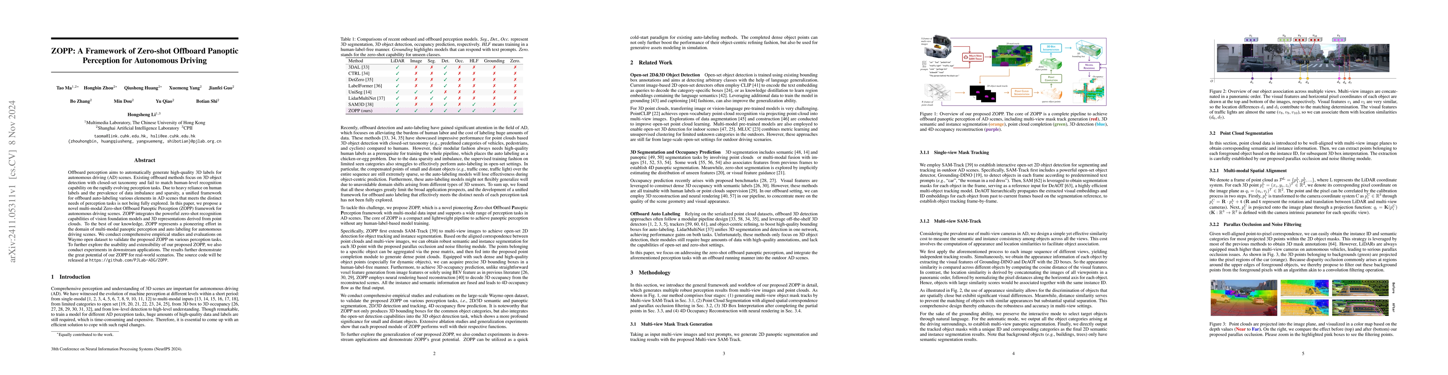 Thumbnail for ZOPP: A Framework of Zero-shot Offboard Panoptic Perception for
  Autonomous Driving