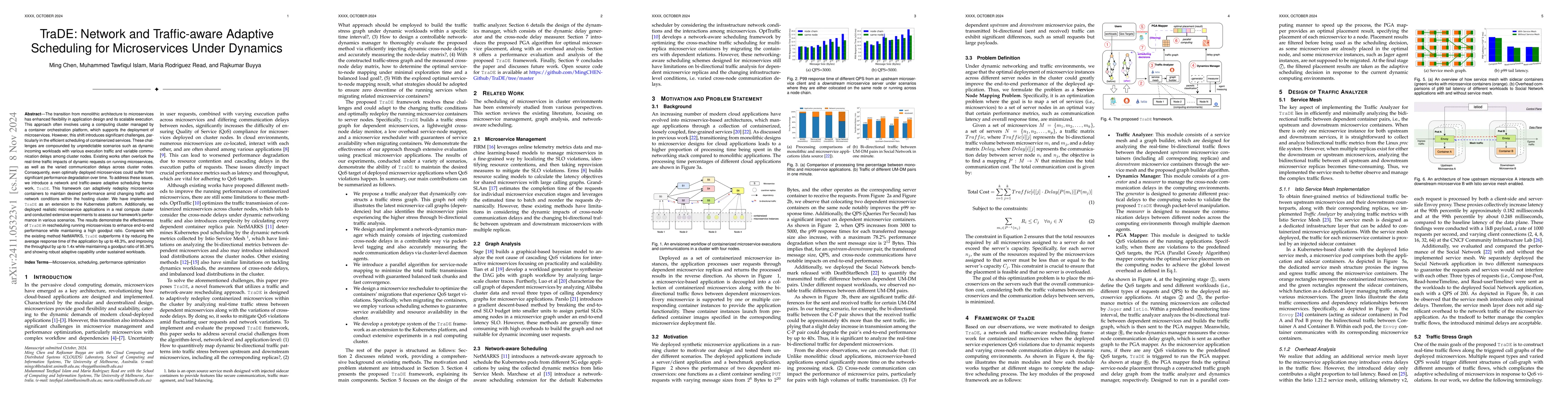 Thumbnail for TraDE: Network and Traffic-aware Adaptive Scheduling for Microservices
  Under Dynamics
