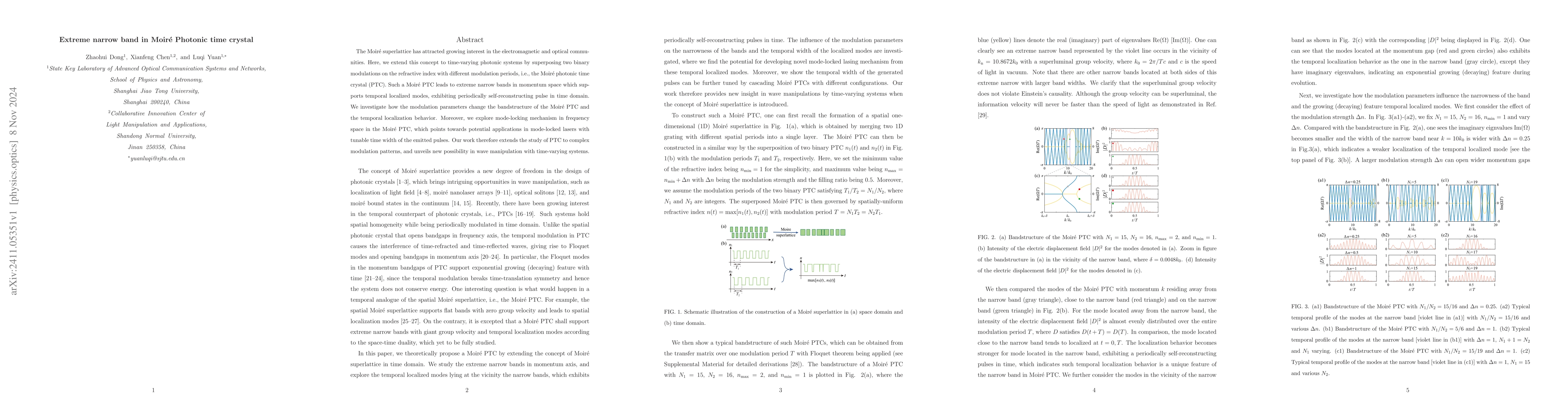 Thumbnail for Extreme narrow band in Moiré Photonic time crystal
