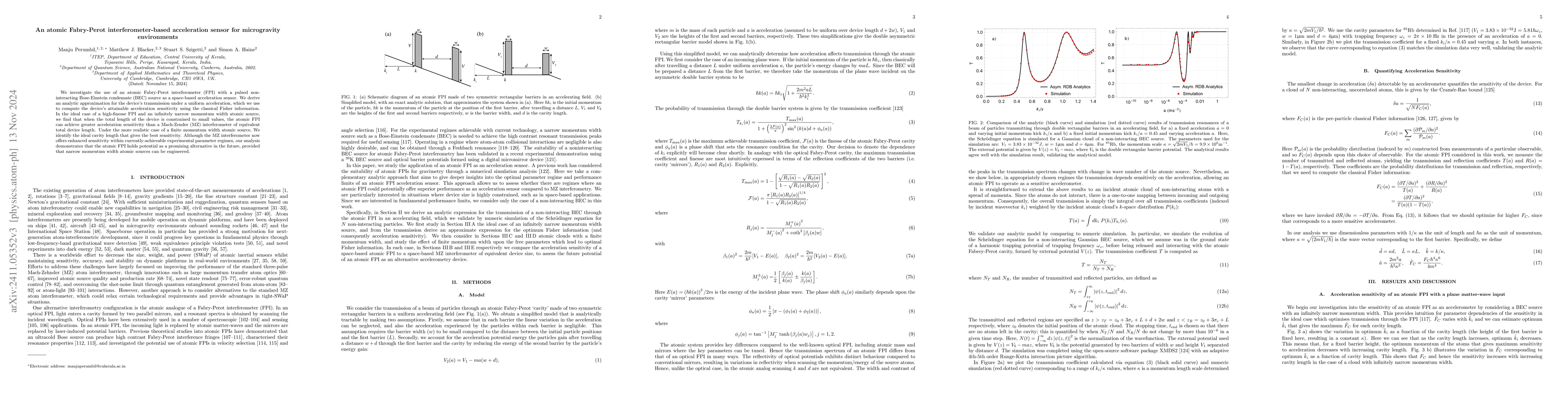 Thumbnail for An atomic Fabry-Perot interferometer-based acceleration sensor for
  microgravity environments