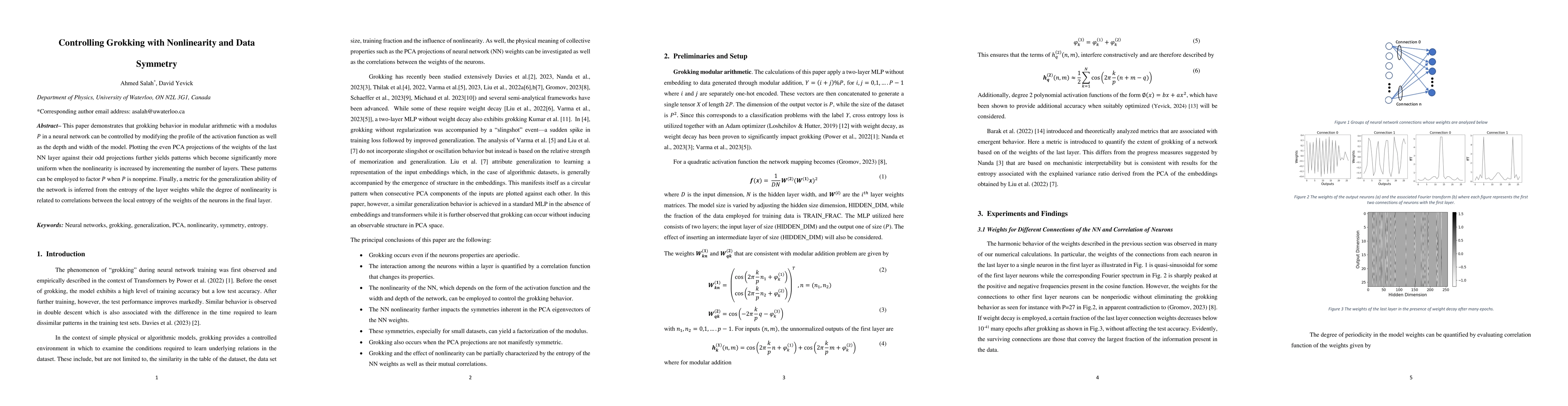 Thumbnail for Controlling Grokking with Nonlinearity and Data Symmetry