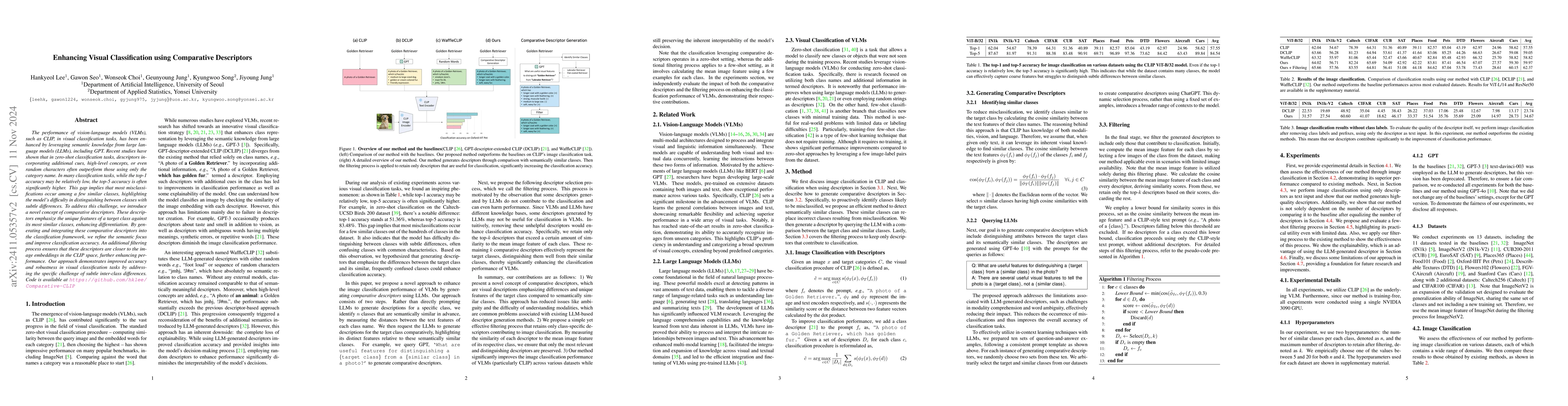Thumbnail for Enhancing Visual Classification using Comparative Descriptors