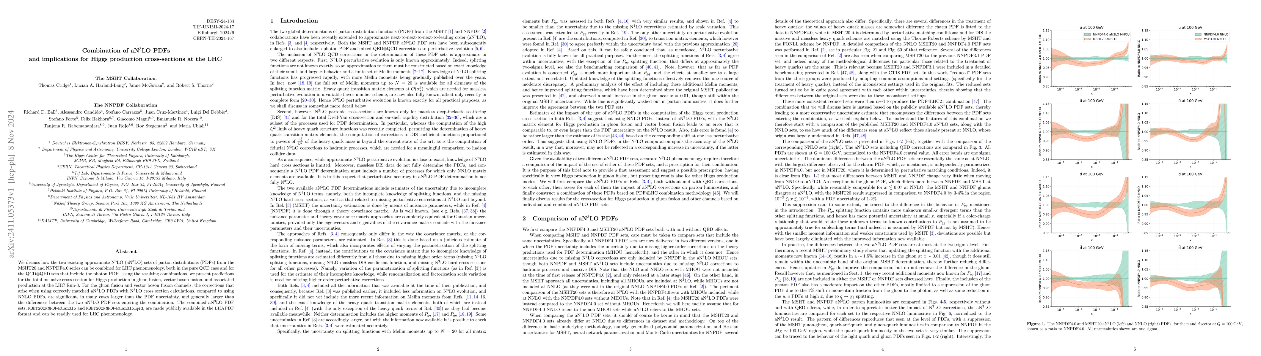 Thumbnail for Combination of aN$^3$LO PDFs and implications for Higgs production
  cross-sections at the LHC