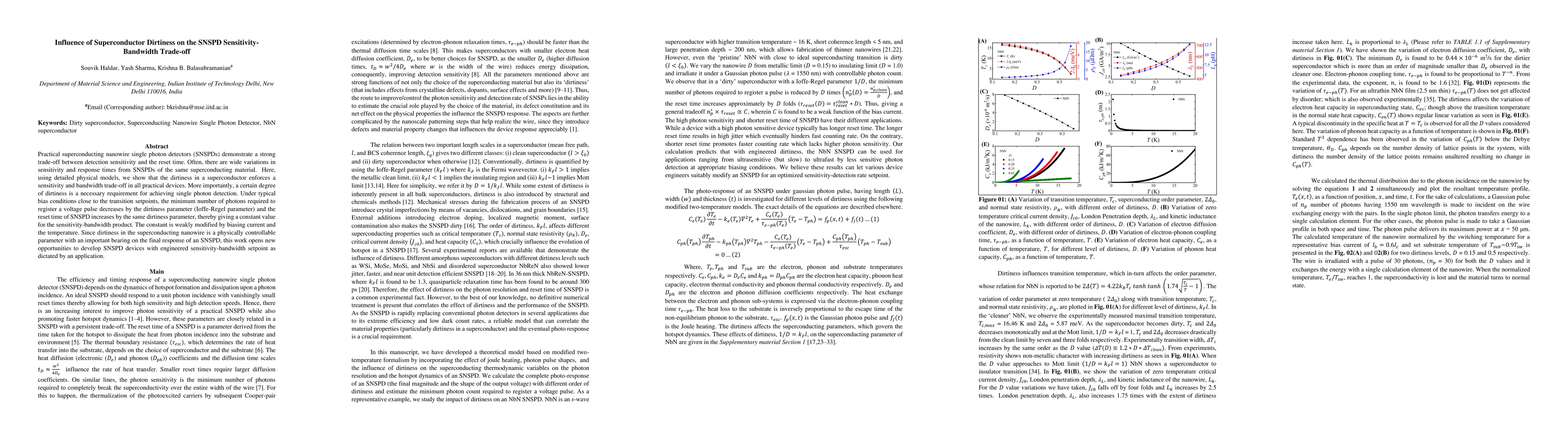 Thumbnail for Influence of superconductor dirtiness on the SNSPD sensitivity-bandwidth
  trade-off