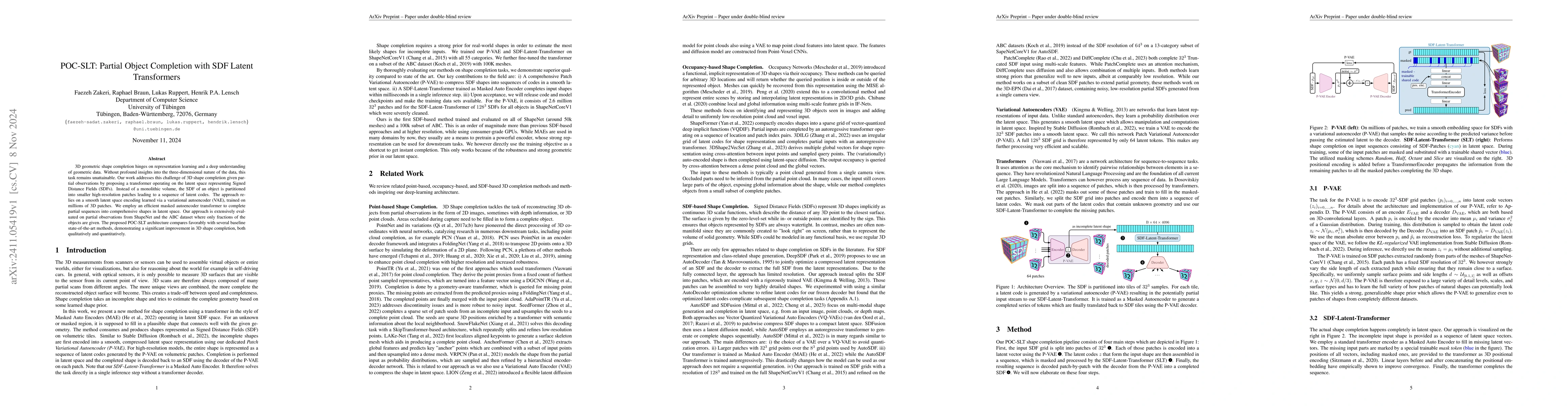 Thumbnail for POC-SLT: Partial Object Completion with SDF Latent Transformers