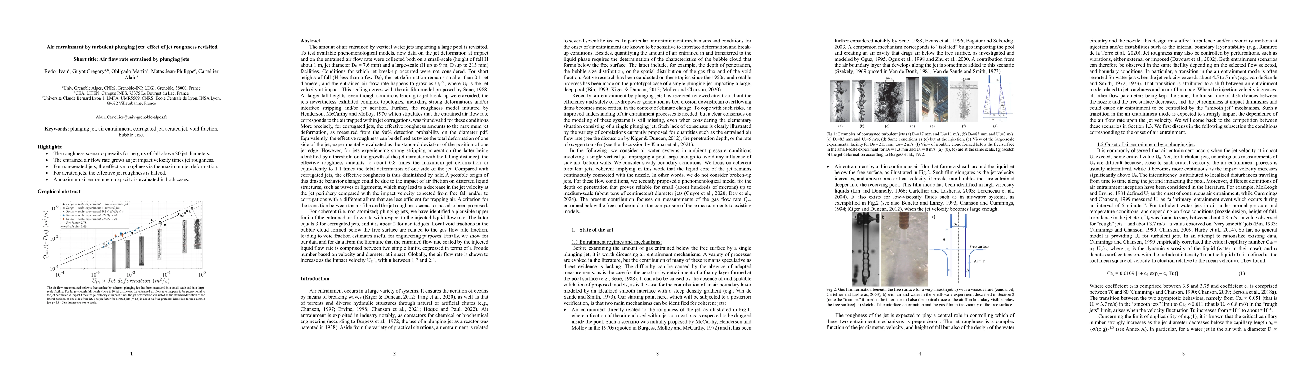 Thumbnail for Air entrainment by turbulent plunging jets: effect of jet roughness
  revisited