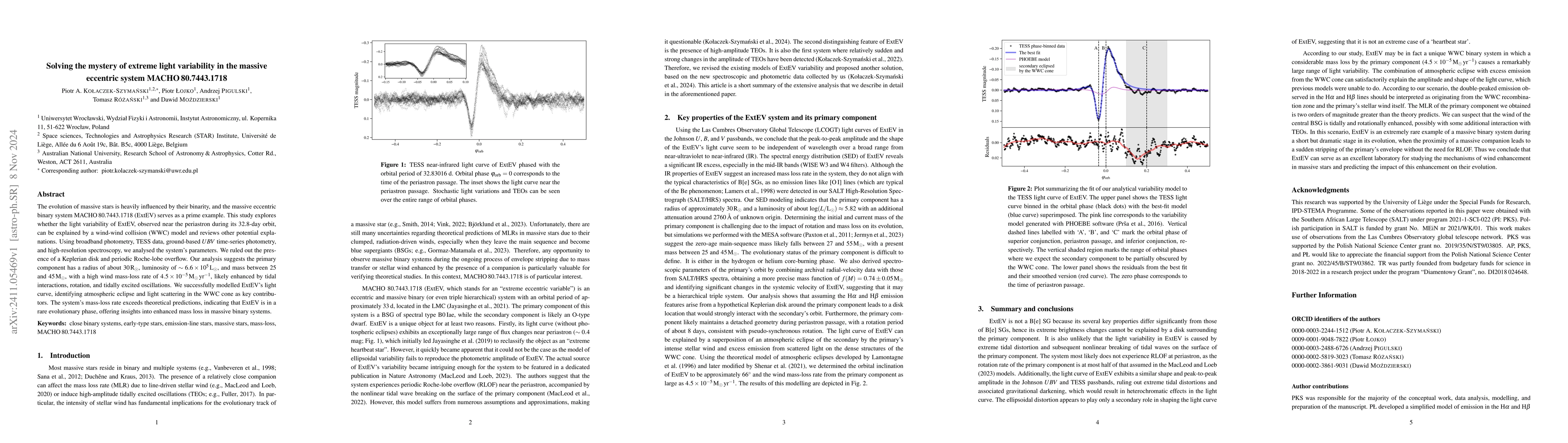 Thumbnail for Solving the mystery of extreme light variability in the massive
  eccentric system MACHO 80.7443.1718