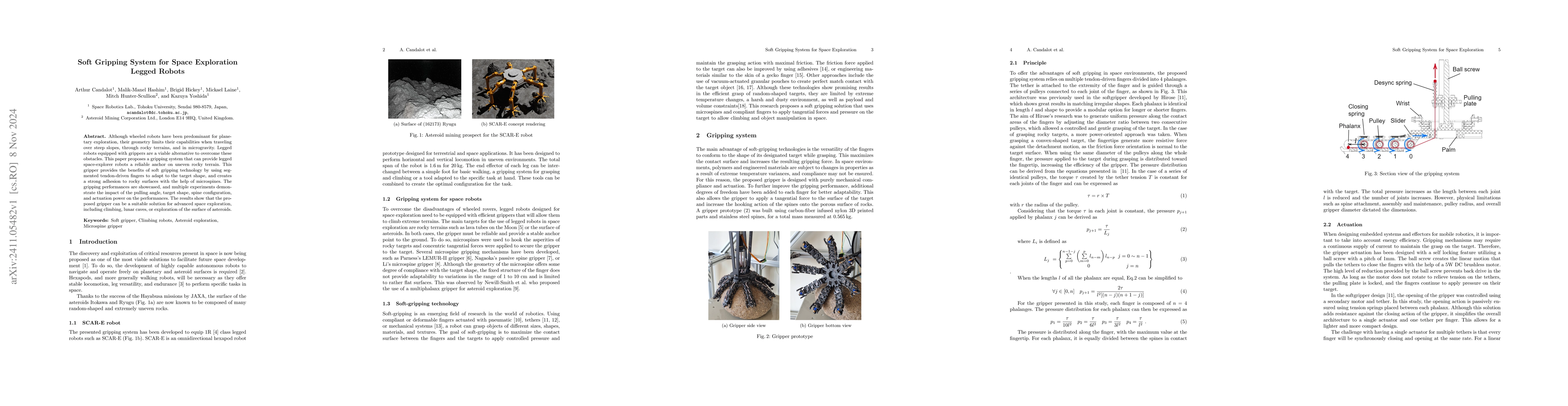 Thumbnail for Soft Gripping System for Space Exploration Legged Robots
