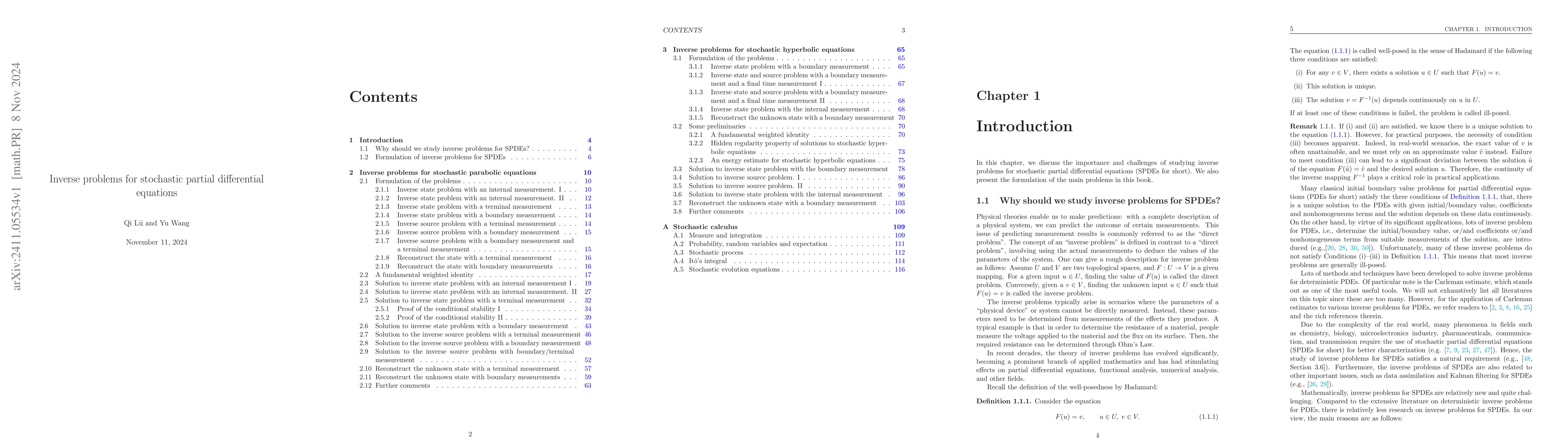 Thumbnail for Inverse problems for stochastic partial differential equations