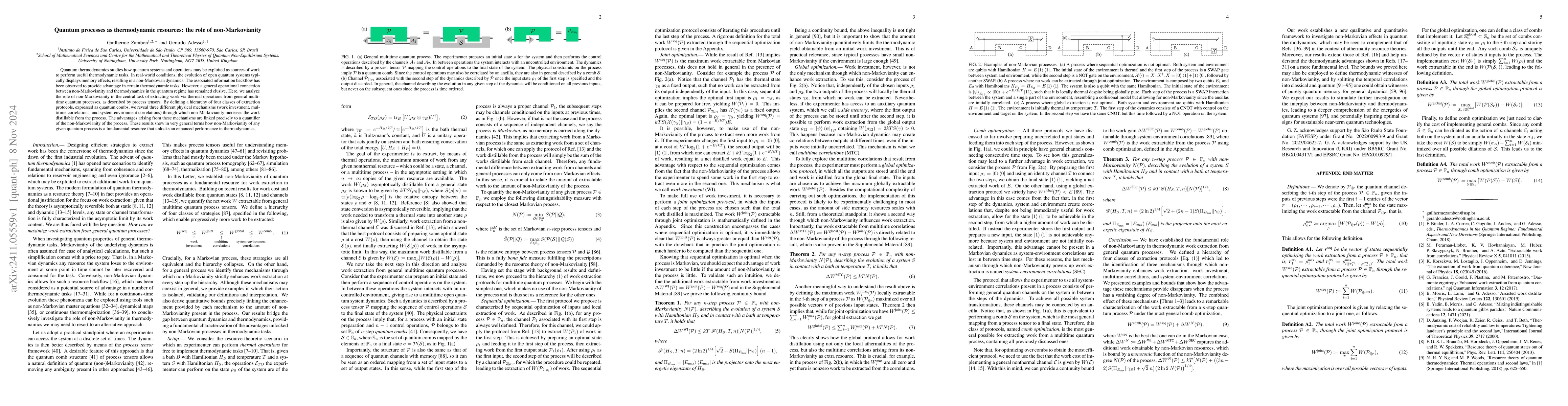 Thumbnail for Quantum processes as thermodynamic resources: the role of
  non-Markovianity