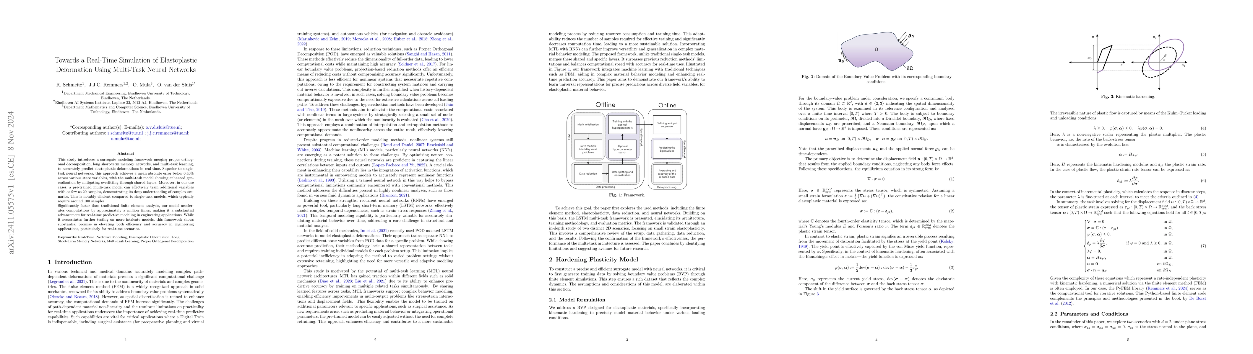 Thumbnail for Towards a Real-Time Simulation of Elastoplastic Deformation Using
  Multi-Task Neural Networks