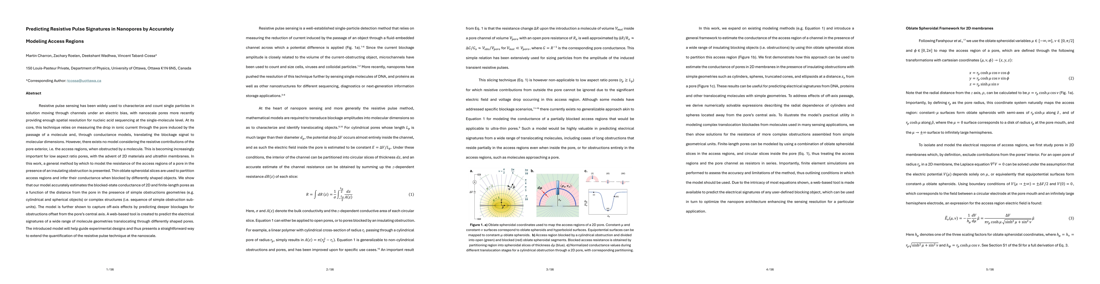 Thumbnail for Predicting Resistive Pulse Signatures in Nanopores by Accurately
  Modeling Access Regions