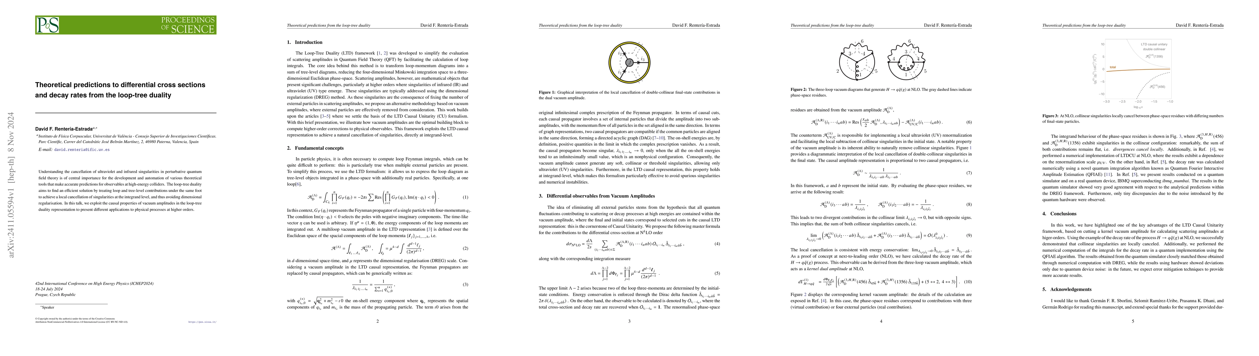 Thumbnail for Theoretical predictions to differential cross sections and decay rates
  from the loop-tree duality