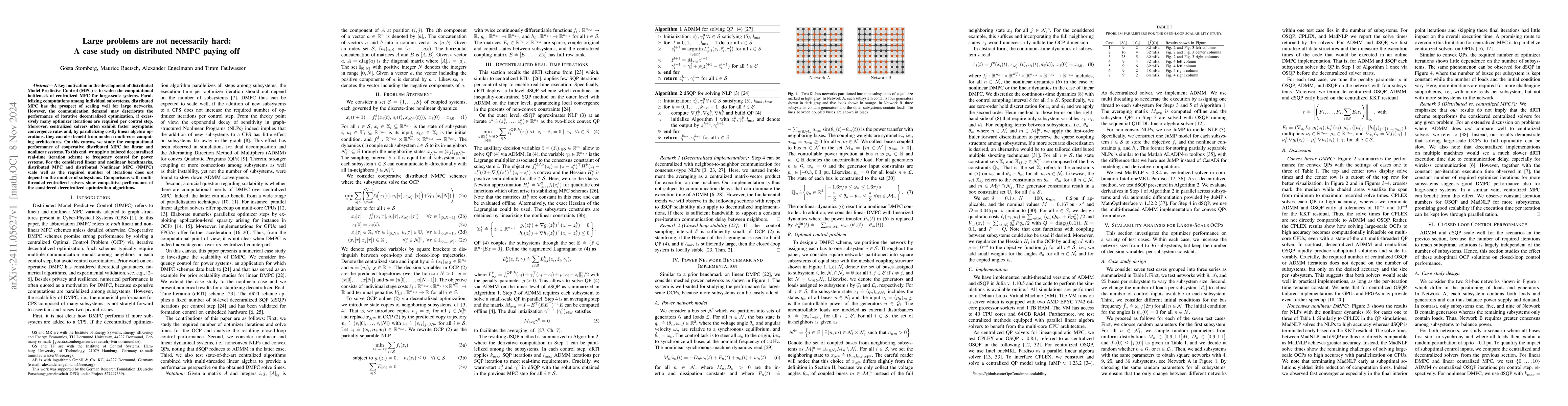 Thumbnail for Large problems are not necessarily hard: A case study on distributed
  NMPC paying off