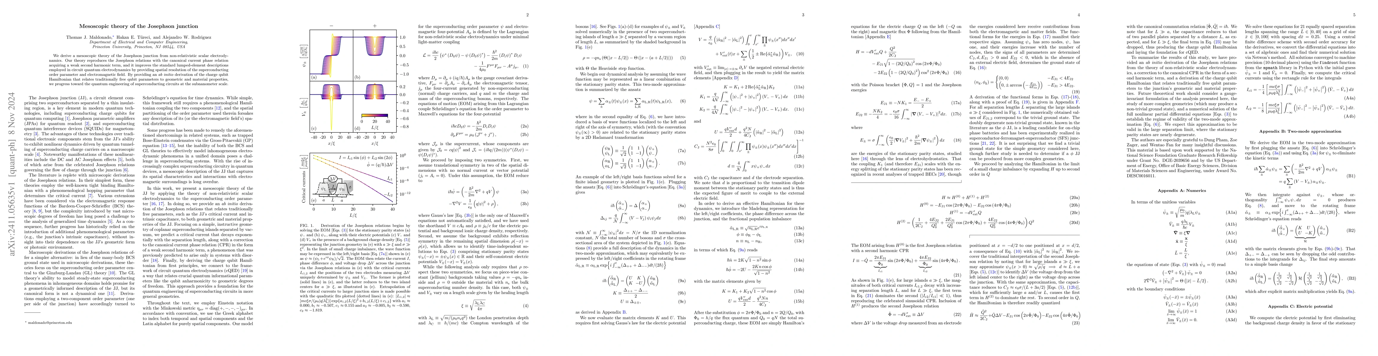Thumbnail for Mesoscopic theory of the Josephson junction