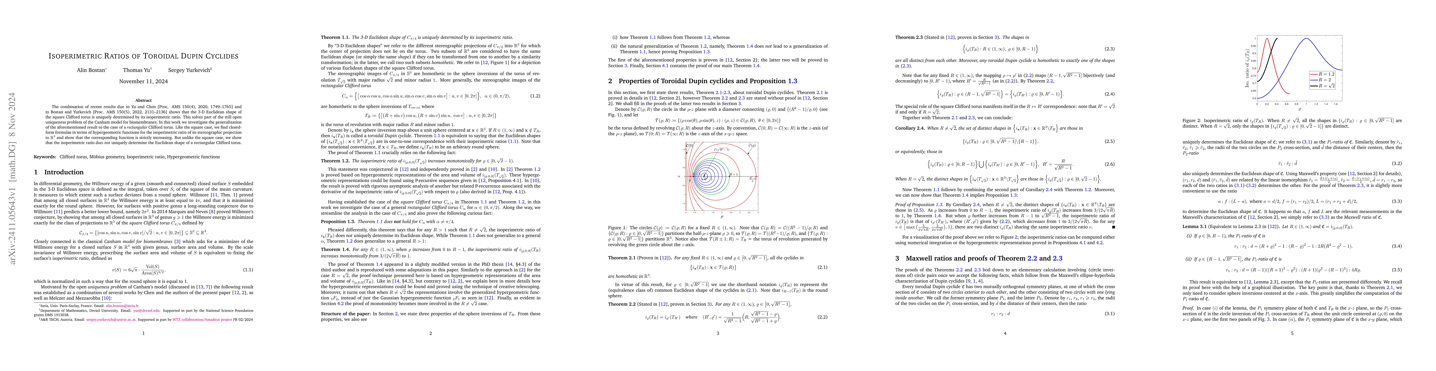 Thumbnail for Isoperimetric Ratios of Toroidal Dupin Cyclides