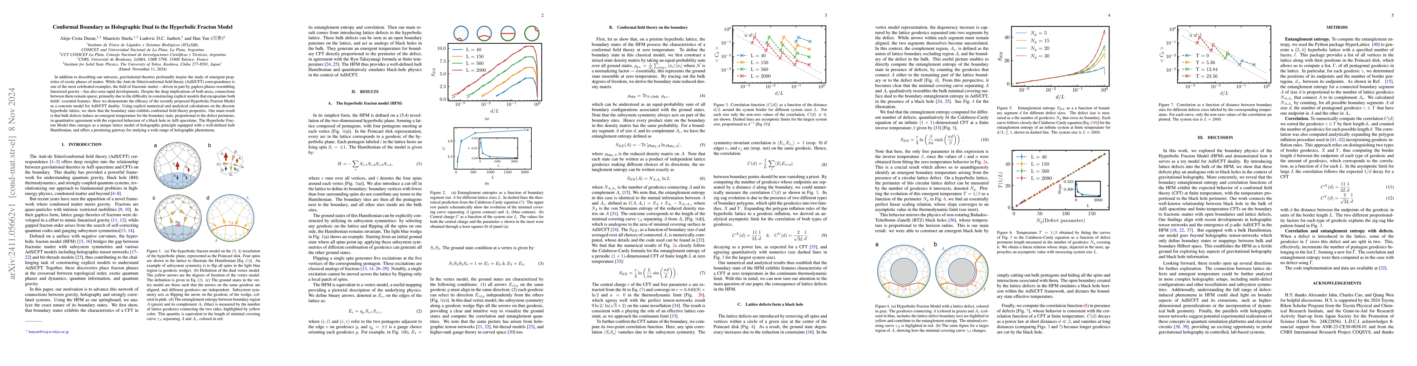 Thumbnail for Conformal Boundary as Holographic Dual to the Hyperbolic Fracton Model