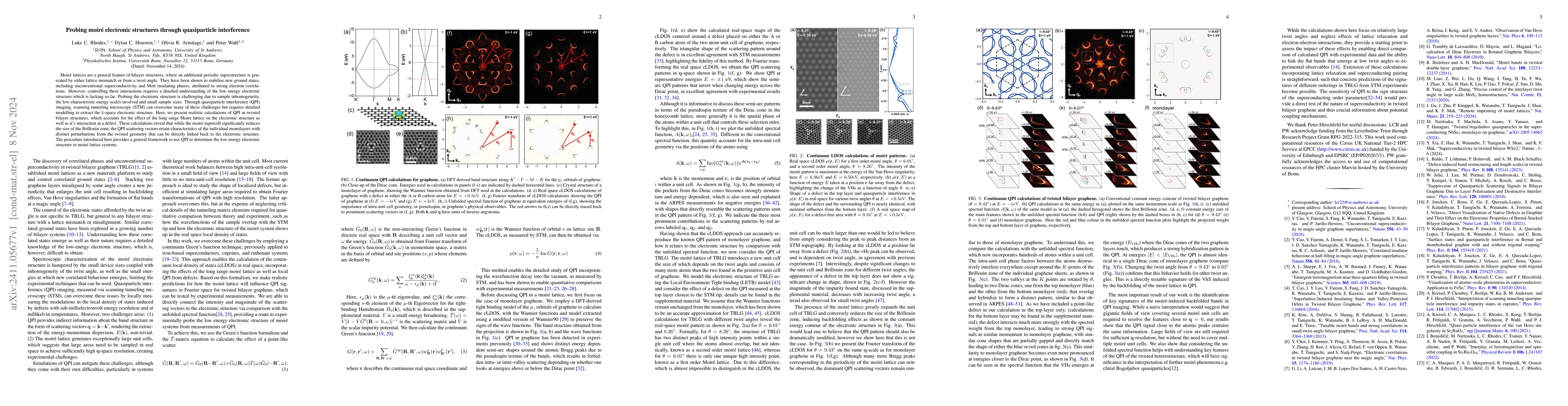 Thumbnail for Probing moiré electronic structures through quasiparticle interference